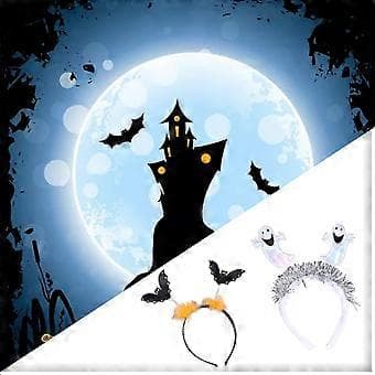 Halloween Fjerhårbånd - Glitrende tilbehør til kostumefester