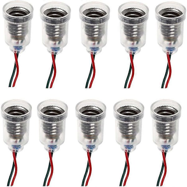 10 st E10 Lampfotsbas Led-montering Skruv Små Glödlampor Hållare Ljussockel Med Trådsockel För Experimentkrets Hemtest (W)