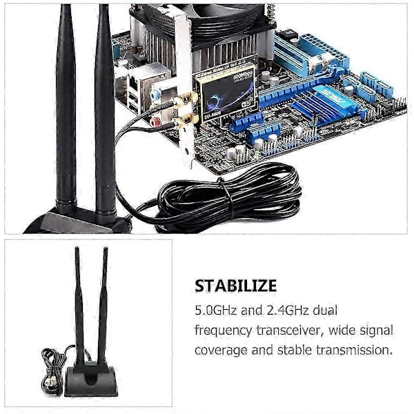 Antenne Netværksantenne WiFi Router Wifi Antenne Forlængerkabel Antenne Wifi Adapter (W)