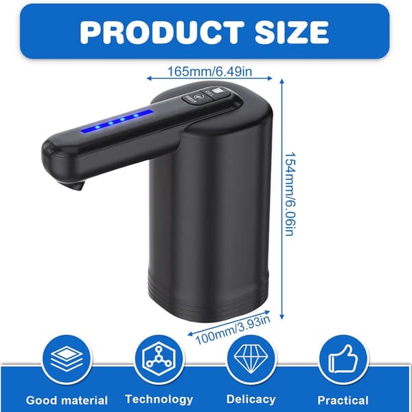 Universell Portabel Automatisk Dricksvattenpump USB-Laddning