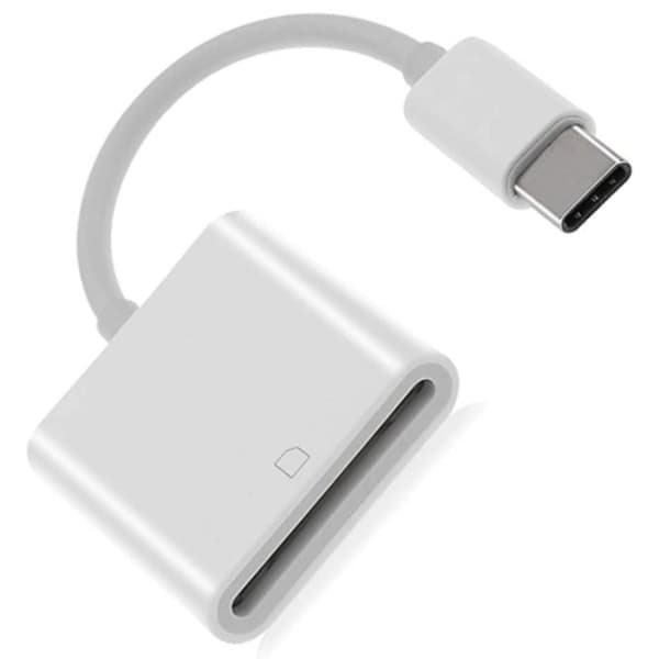 USB-C til SD-kortleser for Android-enheter Hvit