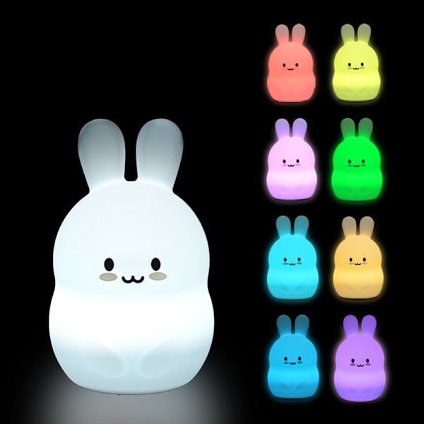 Lumipets Dyre Natlampe til Børn, Silikone Natlampe til Babyer og Småbørn, Blød Natlampe til Børneværelse, Dyre Natlamper (W)