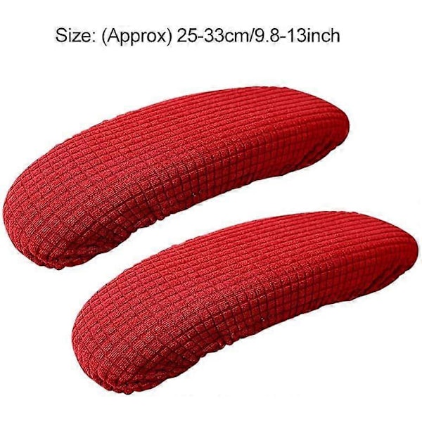 Par Polyester Armlenetrekk for Kontorstol - Avtakbare, Elastiske, Vaskbare og Vanntette - Svart (W)