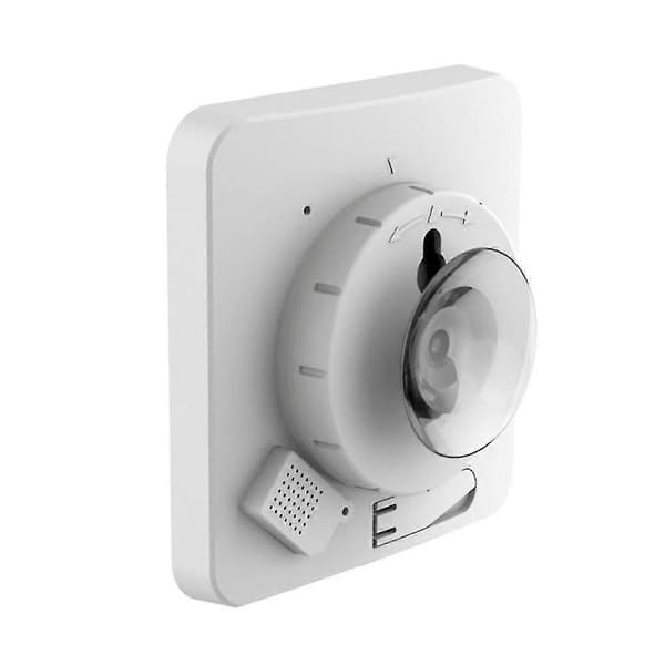 Vanntett baderomsklokke med termometer og hygrometer