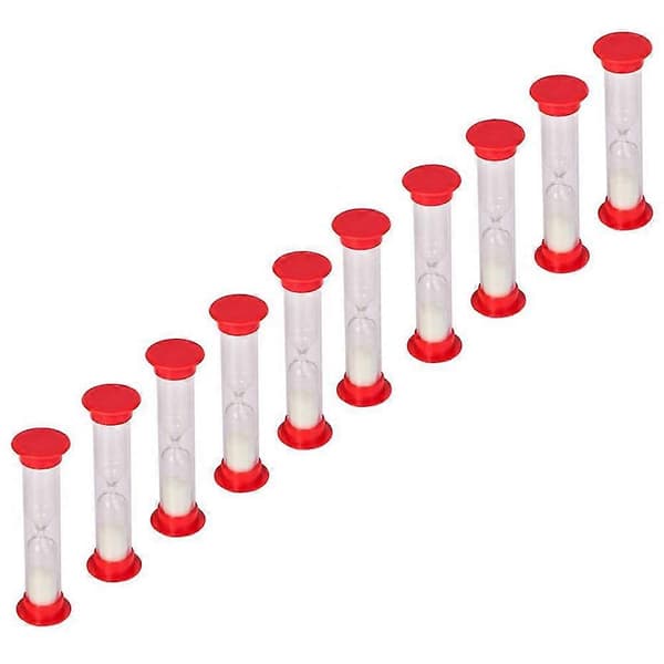 30 sekunders timglas sandur nedräkning leksaksset för barn, 20-pack (vit sand)