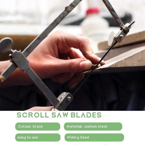 36 st Scrollsågblad 127mm Kolstål Lövsågsblad med Stift 15/18/24 Tänder Standard Fint Snitt (W)