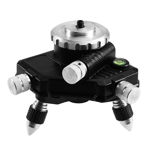 Justerbar Roterende Laser Niveau Metal Tripod Beslag 360 Graders Rotationsbase til 1/4 tomme Interface (W)