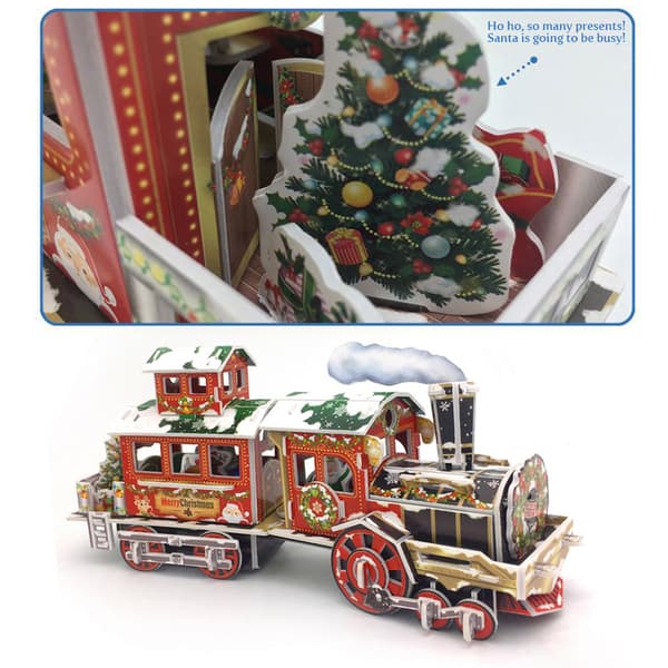 Christmas 3D Tog Puzzle Express med 500 Brikker for Voksne og Barn