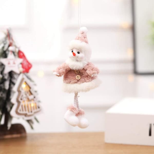 Julfigurer Hänge 4-pack Snögubbe Älg Träddekoration