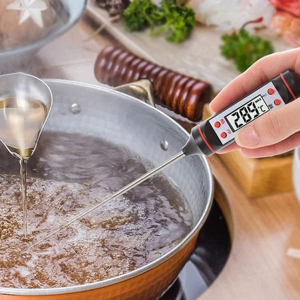 Digital kökstermometer i rostfritt stål för perfekta matlagningsresultat