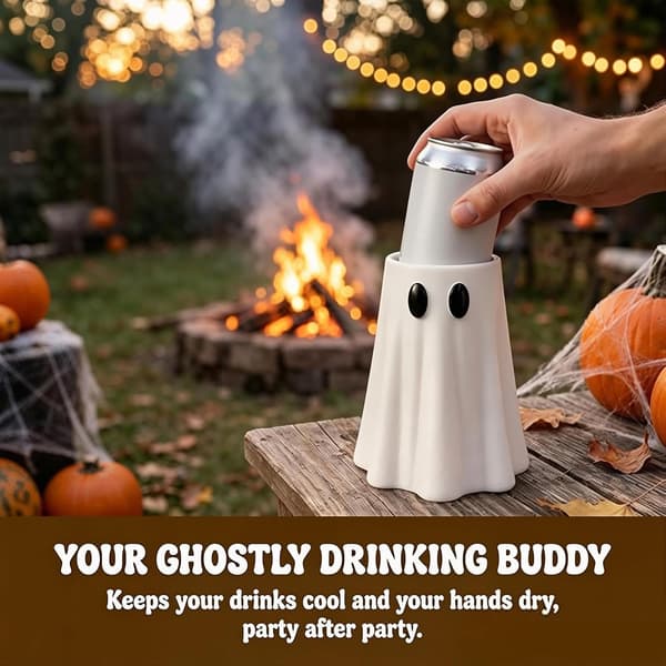 Dekorative spøgelsesærmer til Halloween-dåser, genanvendelige og søde, 3D-printet. (W)