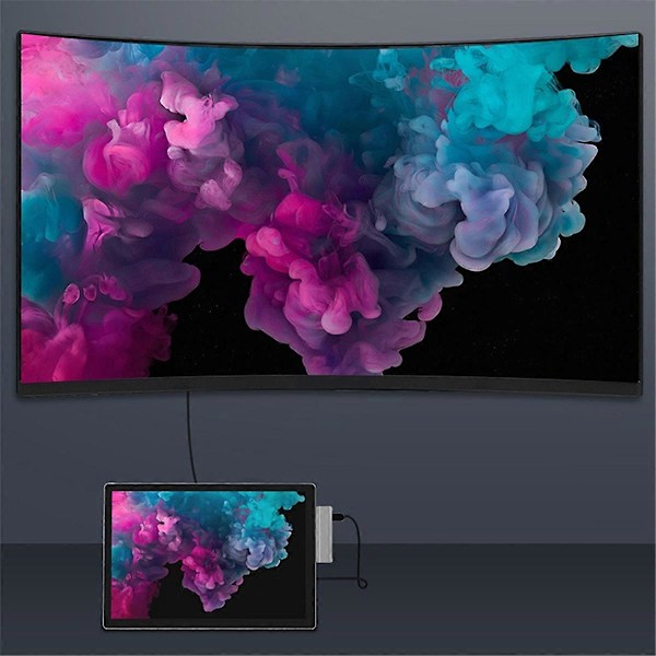 Til Microsoft Surface Pro 6 Pro 5 Pro 4 Dock Hub 5 i 1 USB Docking Station med 4K HDMI-kompatibel (W)