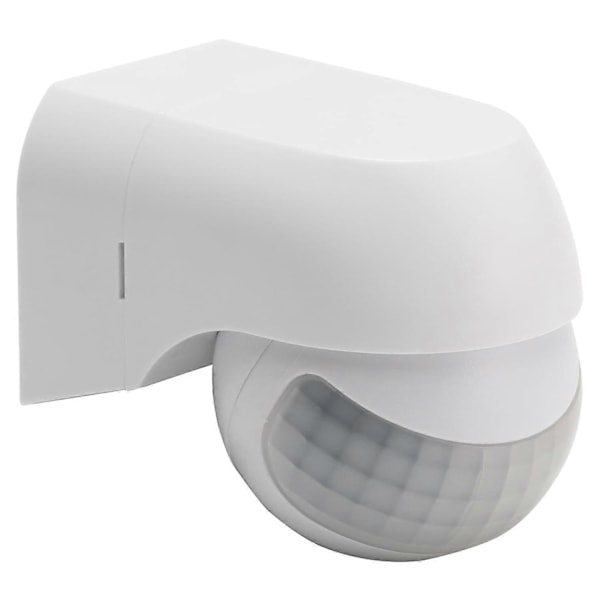styck IP44 Vattentät Inomhus/Utomhus PIR Infraröd Rörelsesensor, Detektionsräckvidd upp till 12m vid 180°, Vit Färg (W)