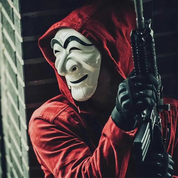 Money Heist Korea Money Heist Maske Unisex Halloween Kostume Rekvisitter (W)