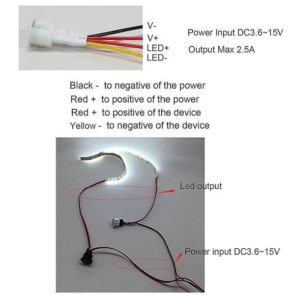 2 st Touch-dimmerströmbrytare DC3.7V 5V 12V Steglös Dimmerströmbrytare Sensor för LED-belysning, Husbil, Skåp, Vägg White