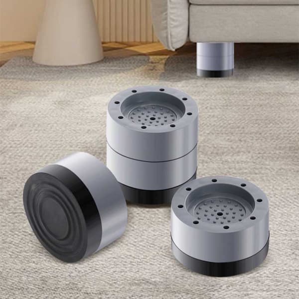 Tvättmaskinsfötter med 8,5 cm höjning, vibrationsdämpande och tyst drift, 4-pack