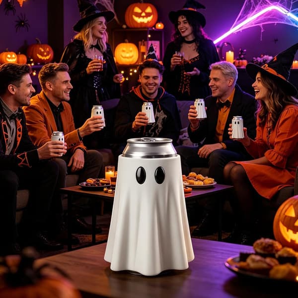 Dekorative spøgelsesærmer til Halloween-dåser, genanvendelige og søde, 3D-printet. (W)