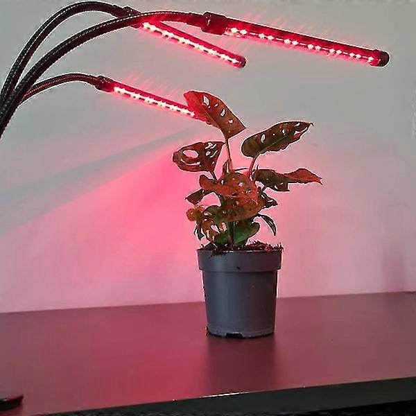 Justerbar vækstlampe - LED, Timer sort (W)