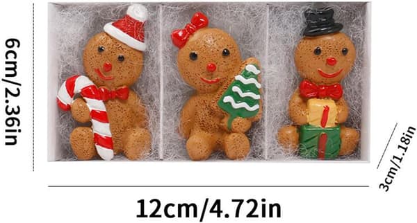 Pepparkaksfigurer (3-pack) - Juldekorationer för hemmet (W)