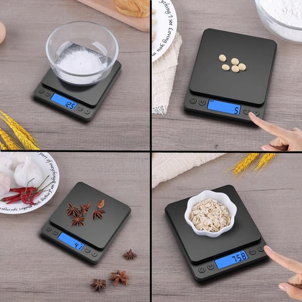 Presis digital vekt 0,1g til 3kg med batterier