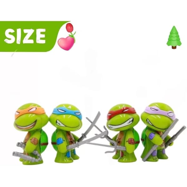 Ninja Turtles 4-pack actionfigurer 3 tum samlarleksaksset