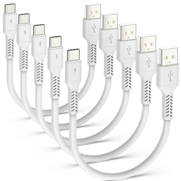 Pikalataava USB-C -kaapeli 20cm 3A 5-pakkaus Samsung S10 S9 S8 Huawei P20:lle (V)