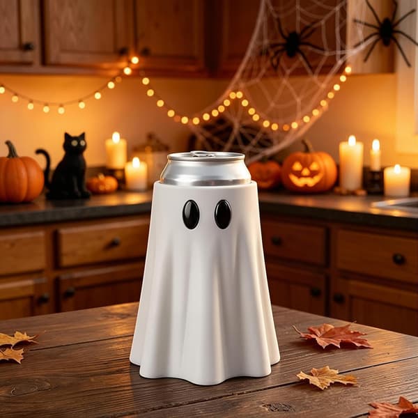 Dekorative spøgelsesærmer til Halloween-dåser, genanvendelige og søde, 3D-printet. (W)