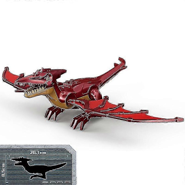 Sminkespeil for hånden, dobbeltsidig 3X 1X forstørrende rund (blå) Pterosaur C