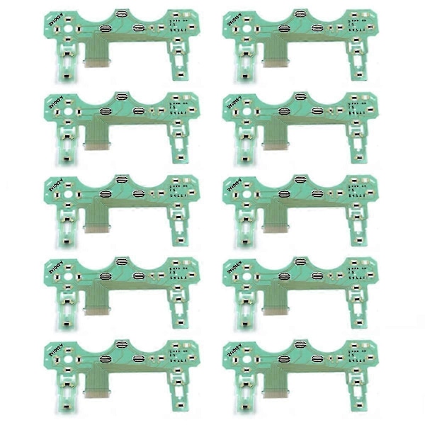 10 stk. Kretskort PCB Flatkabel egnet for PS2 Kontroller Ledende Film Joystick Tastatur Flex Kabel SA1Q43-A (W)