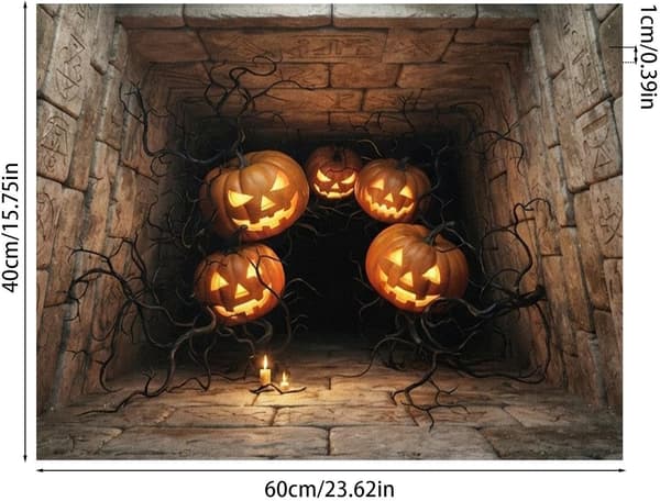 Halloween lekmatta, optisk illusion, halkfri festlig matta, kiselgur lekmatta 40 x 60 cm (B)