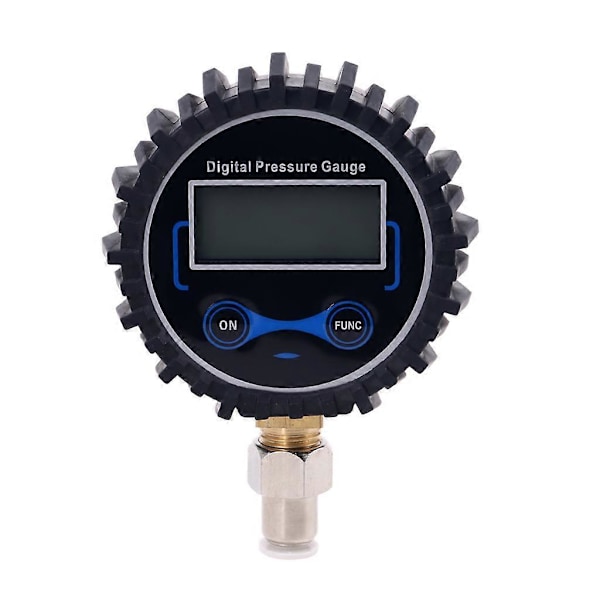 200PSI /BAR/KPA/kg/cm2 Digital tryckmätare med rak pluggkoppling 6mm (Fww)