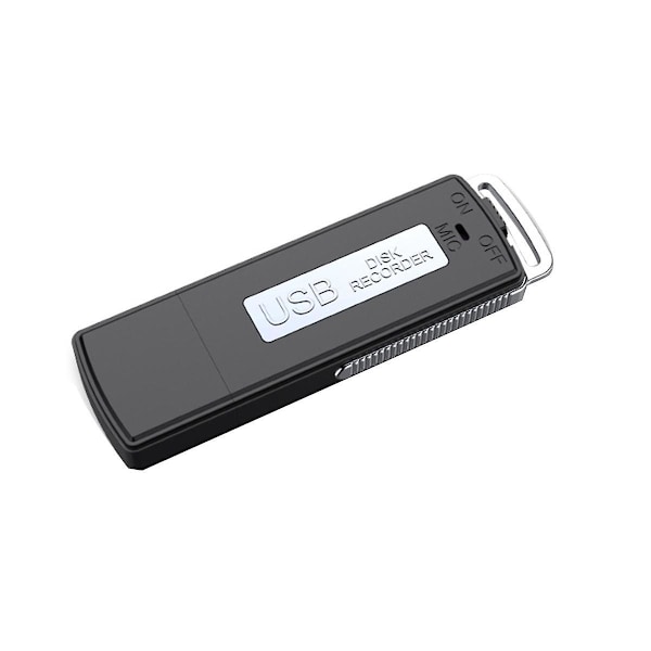 8 GB USB Flash Drive Stemmeopptaker Oppladbar Digital Stemme Audioopptaker For PC Møte Intervju [DB] Black