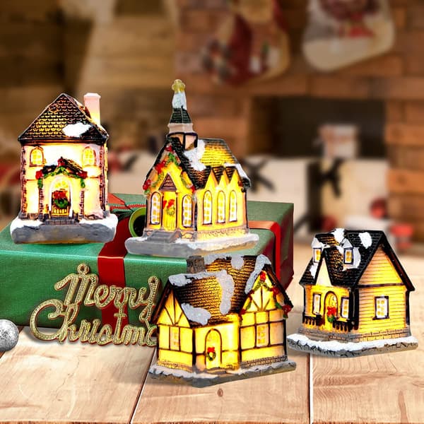 Juldekorationer Set Lantlig Stil LED-lyktor Figurer