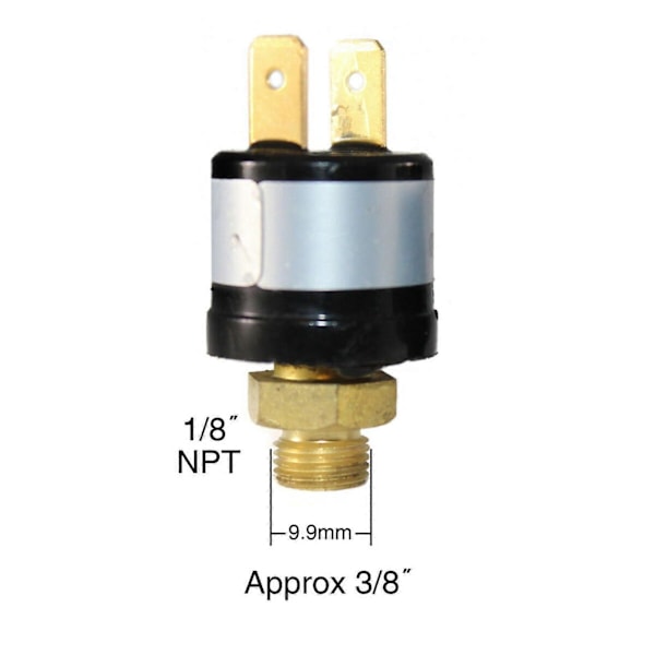 12V/24V Luftkompressor Trykkbryter Ventil 90-120 PSI for Horn, Fjæring, 1/8\" Gjenge (W)