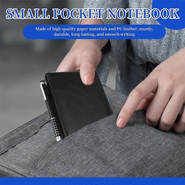 12 stk. Små Lomme Notesblok Holder Sæt Mini Lomme Notesblok Holder med 10 stk. 7,6 cm x 12,7 cm Memo (B)