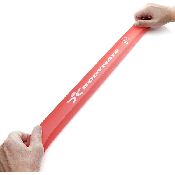 Kotiharjoittelun vastuskuminauhat kantokassilla, 4 kpl, pitkä 60 cm (L)