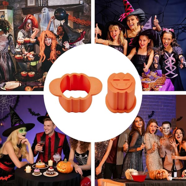 Non-stick Halloween kakeform (8×5.3×3.2 cm), DIY-verktøy, gresskar-kjeksform (W)