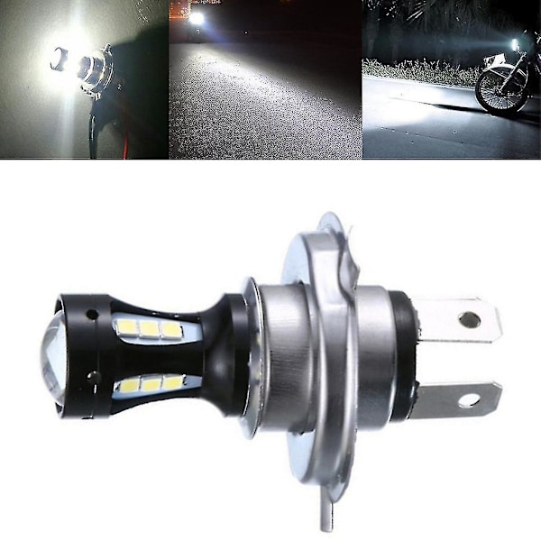 H4 Motorcykelstrålkastare 3030 18smd Led Bilstrålkastare Lampa Glödlampa 950lm 6000k 18w 12-24v fw