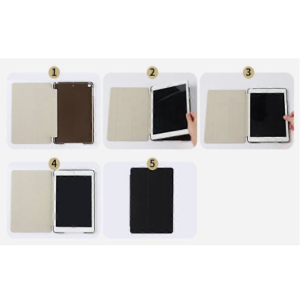 1 kpl ruusukultainen iPad 5. sukupolvi/6. sukupolvi (9,7 tuumaa), Uusi iPad 5./6. sukupolven suojakotelo, Suojakotelo iPad 2017/2018 9,7 tuuman Smart Cover -kotelolle (Automaattinen herätys/lepotila) (W)