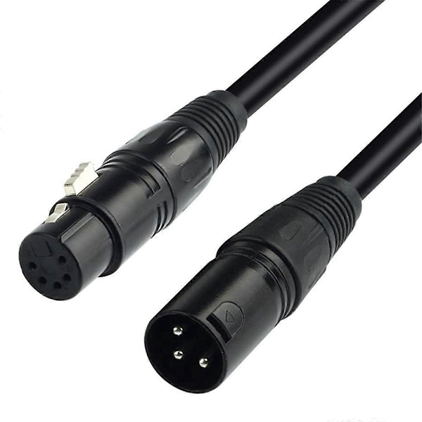 XLR Han 3 Pin til XLR Hun 5 Pin og XLR Hun 3 Pin til XLR Han 5 Pin Lydkabel, til Mikrofon (W)