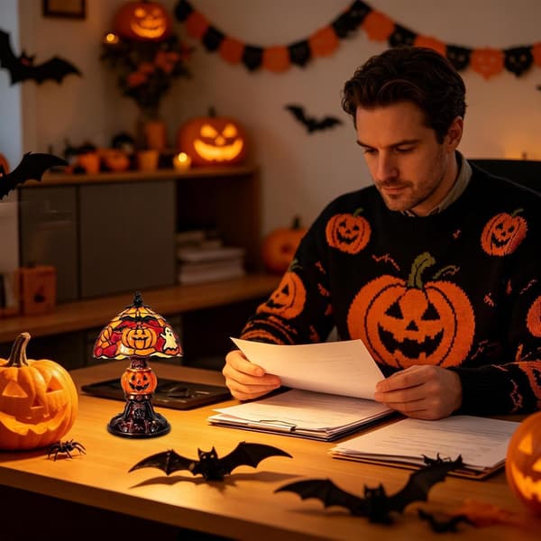 Halloween lykønskningskort, Halloween spøgelse græskar velsignelse postkort, pop-up lykønskningskort (W)