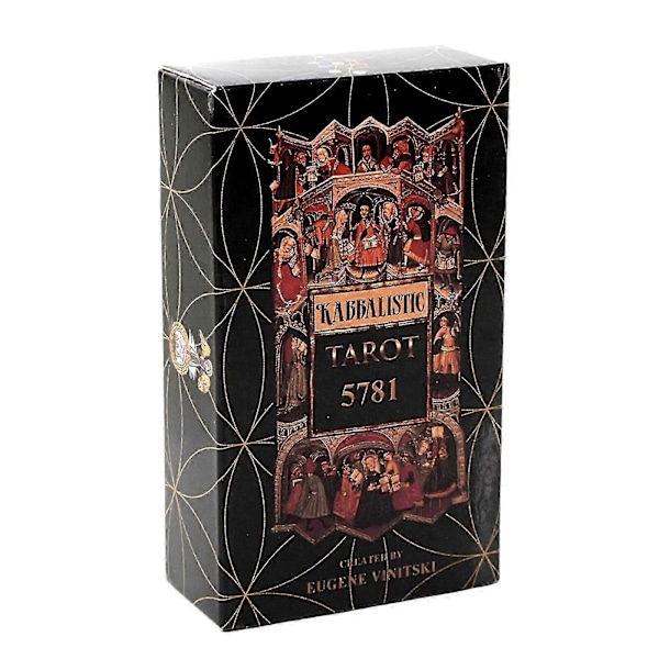 Kabbalah Tarotkort Sæt til Begyndere, Selskabslege, Spådomsværktøj med Guidebog<br>  (W)