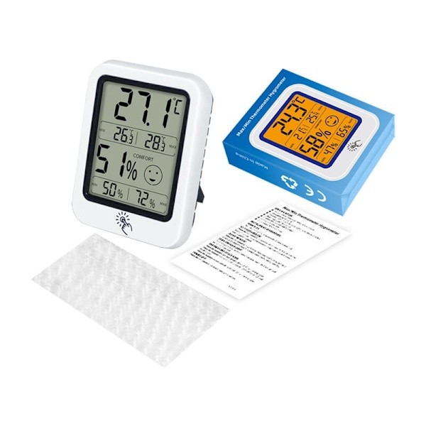Högprecisions digital termometer hygrometer med APP-varningar och temperaturkontroll