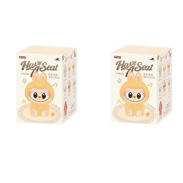 Popmart Labubu The Monsters Istuvat Ja Juhlivat Vinyyli Sokkolaatikko Heartbeat Macaron & Duoduo Riipus Koriste 2 kpl (W) 2pcs