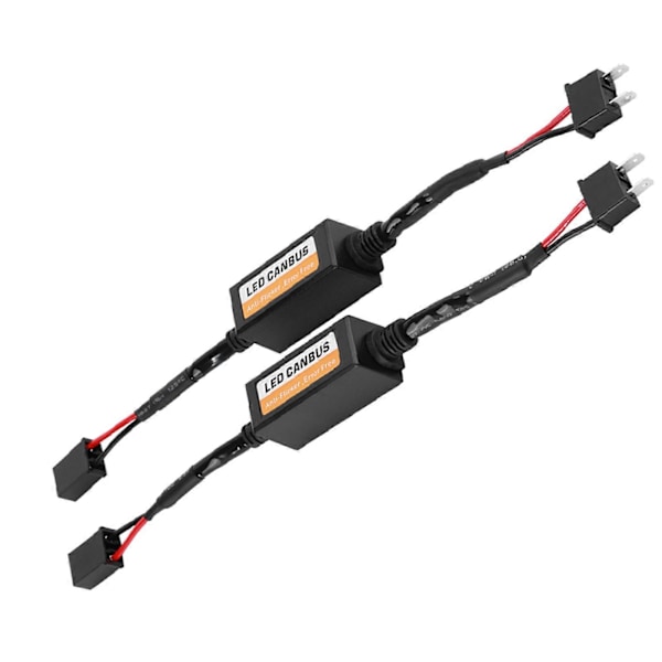 2 stk LED Canbus Forlygte Dekoder Enhed Anti-Flimmer Modstande Fejl Canceler til H7