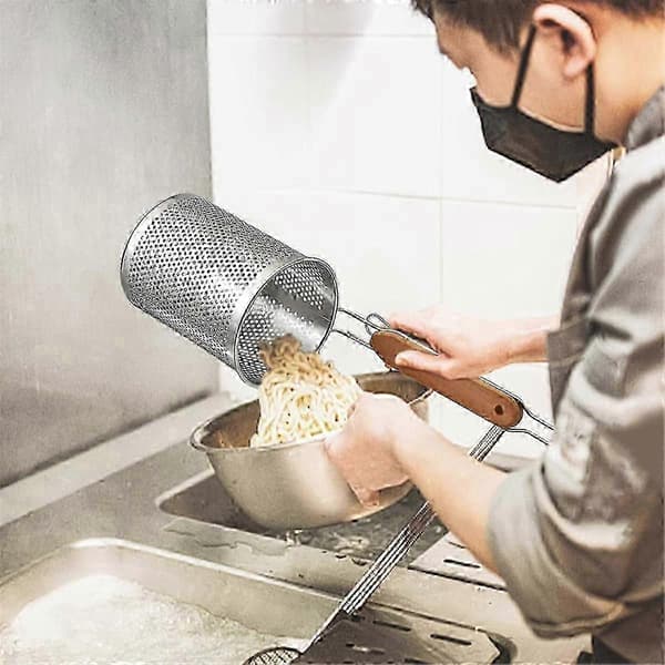 Pastasil i rustfritt stål, 2 stk. med trehåndtak