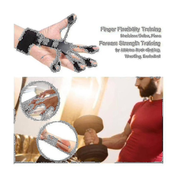 Finger Træner Håndtræner Finger Træner Silikone Grippy Finger Træner Justerbar Gribestyrke (W)