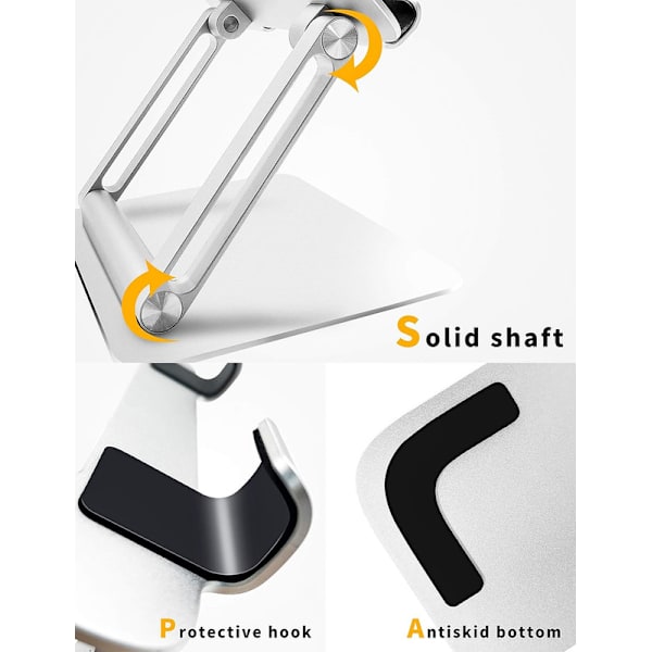 Tablet Stand til 7-13.3 Tablets, Aluminium, Ekstra Stabilitet (W)