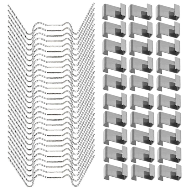 100pcs Greenhouse Clips For Glass,stainless Steel Greenhouse Window Clips Glass Pane Fixings Clips