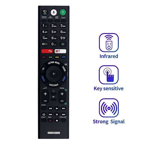Erstatnings RMF-TX200E Stemmefjernbetjening til Sony TV Også RMT-TX200E RMF-TX300E RMT-TX200A RMF-TX201E (W)